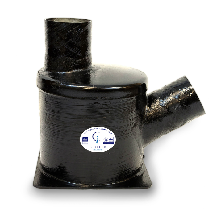 Centek Veratron 1500112 Vernalift Muffler, 3" I/O, Side Angle In/Top Out, 60 HP Diesel, 160 HP Gas
