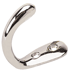 Sea Dog 671500-1 Sea-Dog Single Coat Hook Small, Chromme/Brass, pr.
