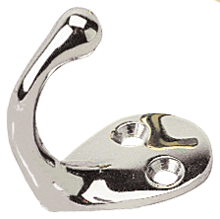Sea Dog 671501-1 Sea-Dog Single Coat Hook Large, Chrome/Brass, pr.