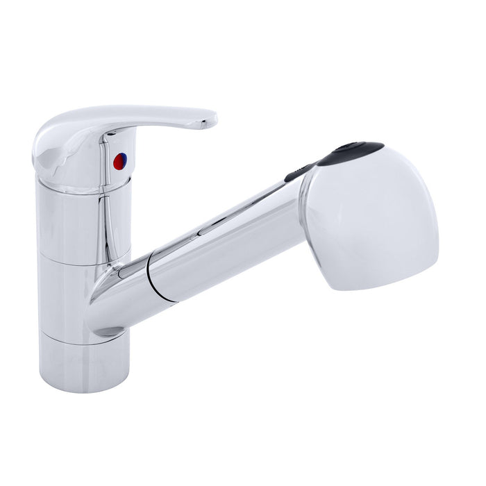 Grifo extraíble para cocina Ambassador Marine 132-0031-CP Universal/Pacifica con manguera de acero inoxidable de 1,8 m (cromado)