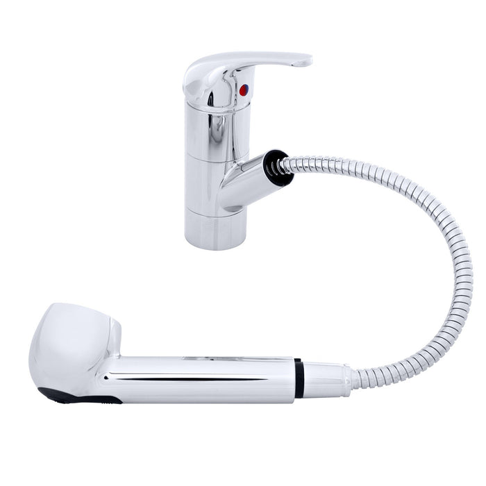 Grifo extraíble para cocina Ambassador Marine 132-0031-CP Universal/Pacifica con manguera de acero inoxidable de 1,8 m (cromado)