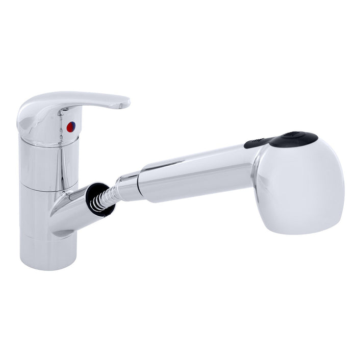 Grifo extraíble para cocina Ambassador Marine 132-0031-CP Universal/Pacifica con manguera de acero inoxidable de 1,8 m (cromado)