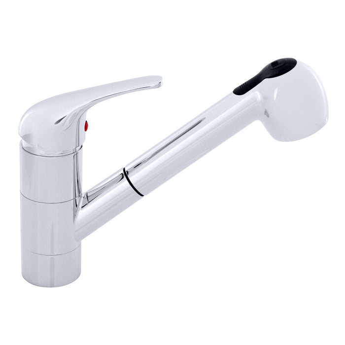 Grifo extraíble para cocina Ambassador Marine 132-0031-CP Universal/Pacifica con manguera de acero inoxidable de 1,8 m (cromado)