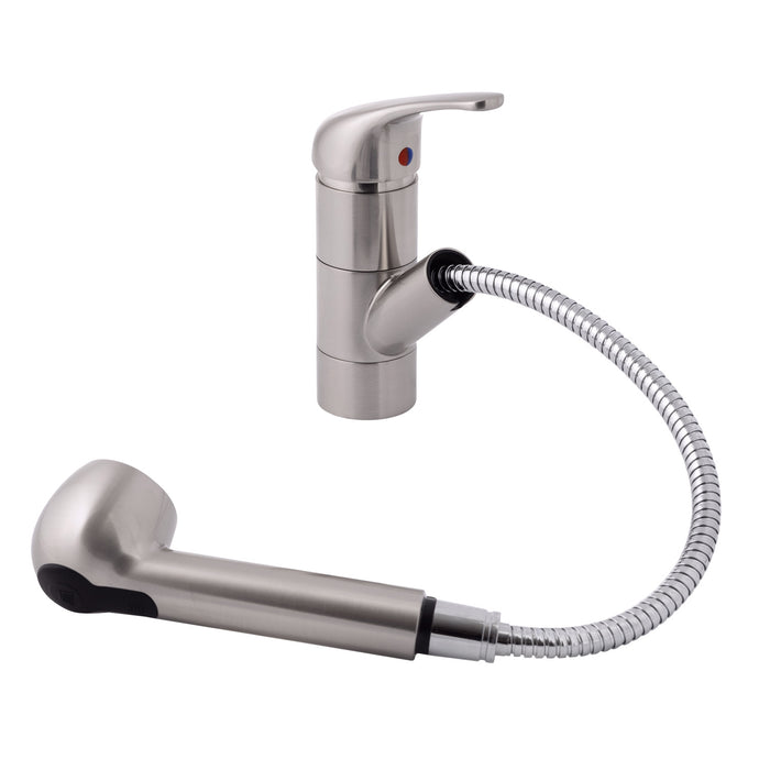 Ambassador Marine 132-0031-NP Universal/Pacifica- Pull-Out Galley Faucet w/6' SS Hose (Brushed Nickel)