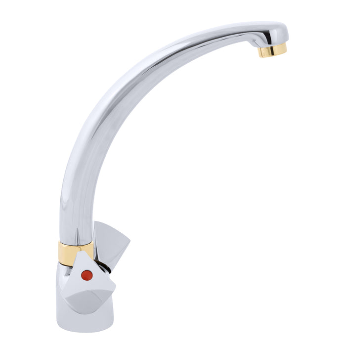 Ambassador Marine 132-0205-CG Trinidad- Cast Galley/Wet Bar Faucet (Chrome/18k Gold)