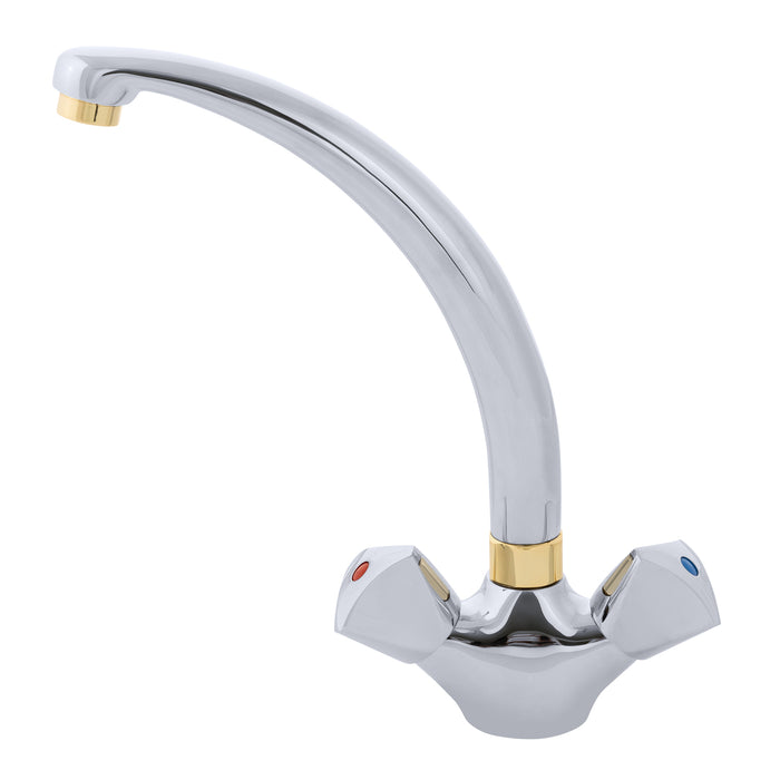 Ambassador Marine 132-0205-CG Trinidad- Cast Galley/Wet Bar Faucet (Chrome/18k Gold)