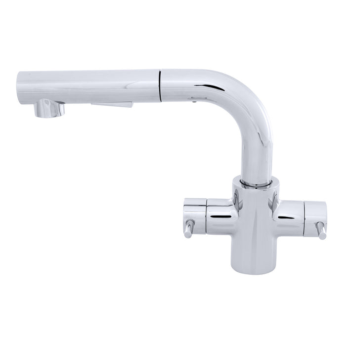 Ambassador Marine 132-1735-CP Aidack- Pull-Out Galley Faucet (10' Stainless Steel Hose) (Chrome)