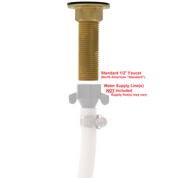 Ambassador Marine Trinidad Elite Folding Cold Water Tap J Spout Chrome Brass 1/2 Inch NPSM