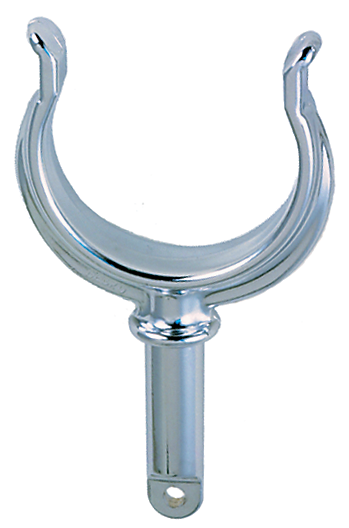 Perko 1262DP0ZNC Ribbed Rowlock Horns, Zinc, Pair