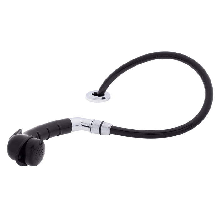 Ambassador Marine 134-0009-KP-R Deck-Mount Sprayer- Small Black Sprayer w/Elbow, 6' Black Rubber Hose, Ultra-Low Profile Holder