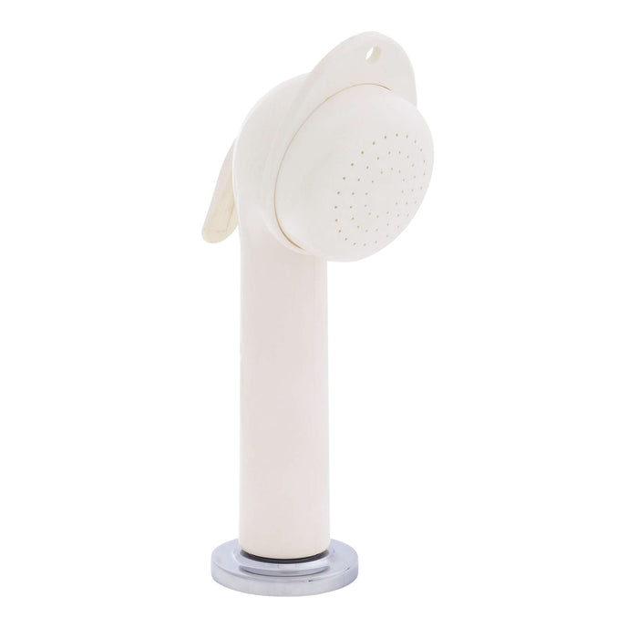 Ambassador Marine 134-0010-WH Deck-Mount Sprayer- Large Warm White Sprayer, 6' White Rubber Hose,  Ultra-Low Profile Holder