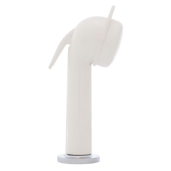 Ambassador Marine 134-0010-WH Deck-Mount Sprayer- Large Warm White Sprayer, 6' White Rubber Hose,  Ultra-Low Profile Holder