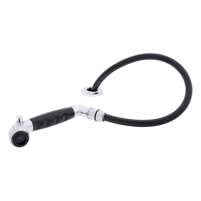 Ambassador Marine 134-0012-KP-R Deck-Mount Sprayer- Classic Black Sprayer, 6' Black Rubber Hose, Ultra-Low Profile Holder