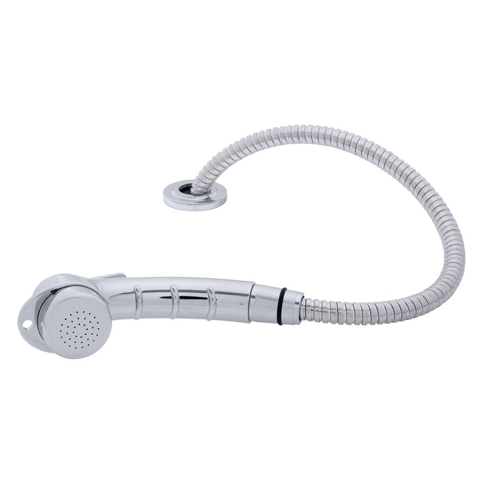 Ambassador Marine 134-0023-CP-R Deck-Mount Sprayer- Small Chrome Sprayer, 6' Stainless Steel Hose, Low Profile Holder