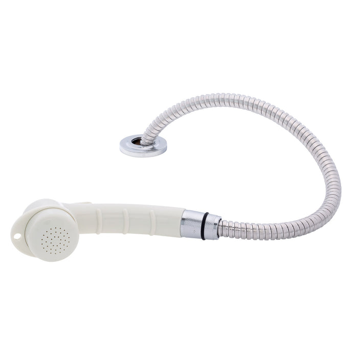 Ambassador Marine 134-0023-WH-R Deck-Mount Sprayer- Small Warm White Sprayer, 6' Stainless Steel Hose, Low Profile Holder