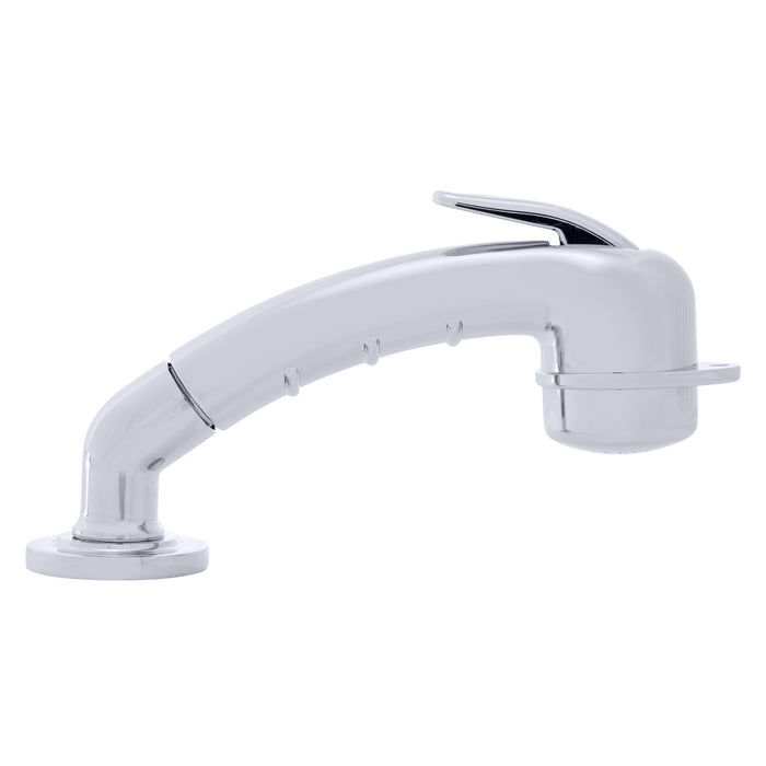 Ambassador Marine 134-0031-CP-R Deck-Mount Sprayer- Small Chrome Sprayer w/Elbow, 6' Stainless Steel Hose, Low Profile Holder