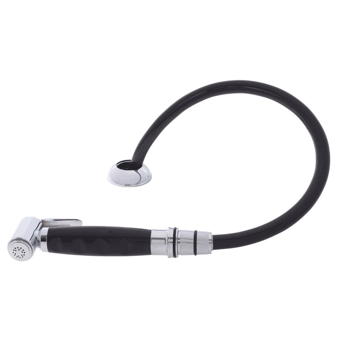 Ambassador Marine 134-0040-KP-R Deck-Mount Sprayer- Hammer-Head Black Sprayer, 6' Black Rubber Hose, Elite Holder