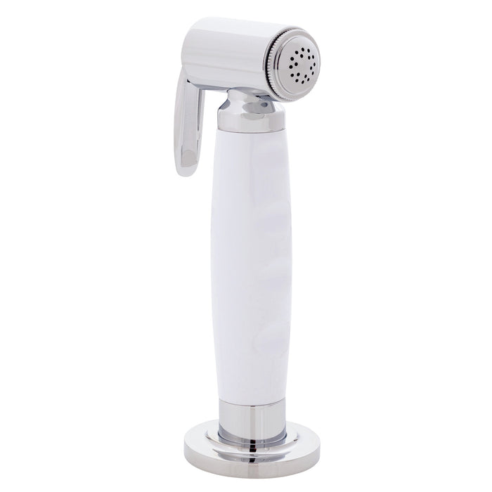 Ambassador Marine 134-0042-AW-R Deck-Mount Sprayer- Hammer-Head Arctic White Sprayer, 10' White Rubber Hose, Low Profile Holder