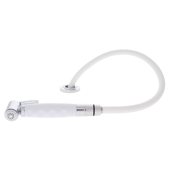 Ambassador Marine 134-0042-AW-R Deck-Mount Sprayer- Hammer-Head Arctic White Sprayer, 10' White Rubber Hose, Low Profile Holder