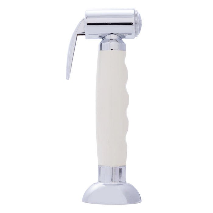 Ambassador Marine 134-0042-WH-R Deck-Mount Sprayer- Hammer-Head Warm White Sprayer, 10' White Rubber Hose, Elite Holder