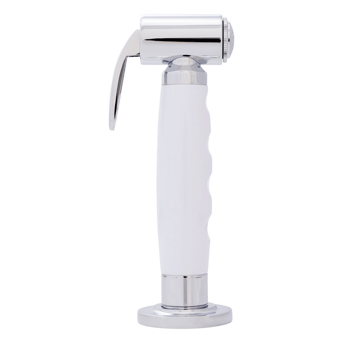 Ambassador Marine 134-0044-AW-R Deck-Mount Sprayer- Hammer-Head Arctic White Sprayer, 6' Stainless Steel Hose, Low Profile Holder