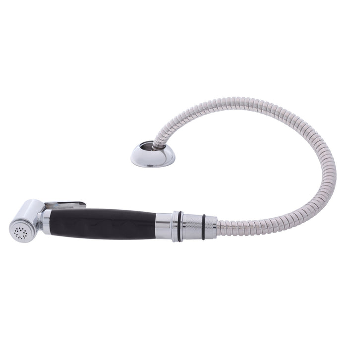 Ambassador Marine 134-0044-KP-R Deck-Mount Sprayer- Hammer-Head Black Sprayer, 6' Stainless Steel Hose, Elite Holder