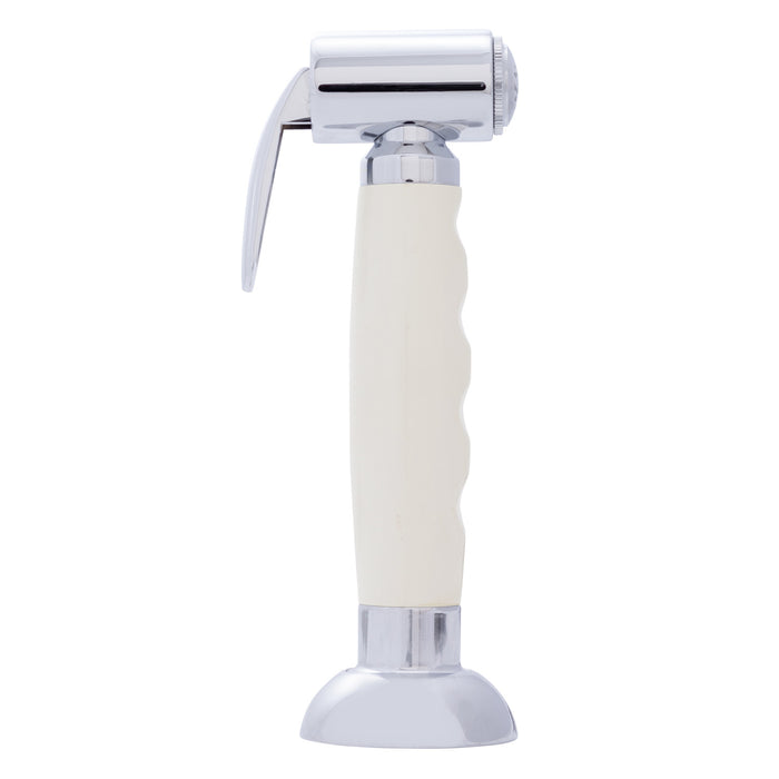 Ambassador Marine 134-0044-WH-R Deck-Mount Sprayer- Hammer-Head Warm White Sprayer, 6' Stainless Steel Hose, Elite Holder