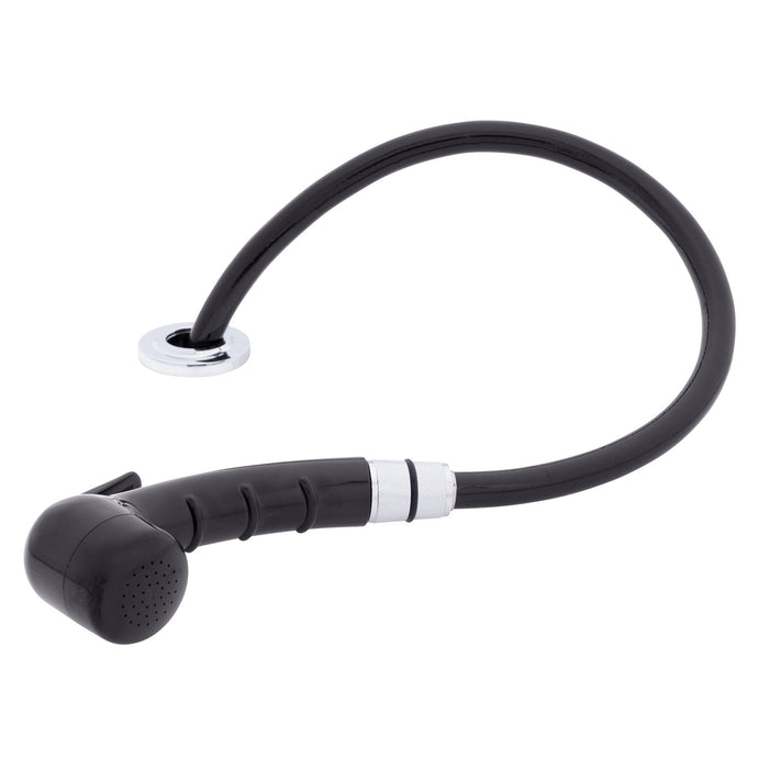 Ambassador Marine 134-0049-KP-R Deck-Mount Sprayer- Small Black Sprayer (No Hook), 6' Black Rubber Hose, Ultra-Low Profile Holder