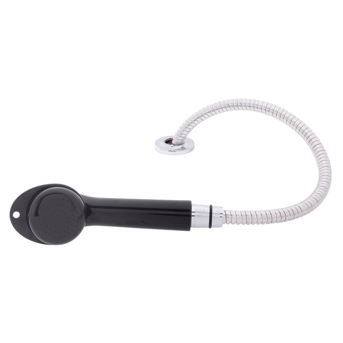 Ambassador Marine 134-0052-KP Deck-Mount Sprayer- Large Black Sprayer, 6' Stainless Steel Hose, Low Profile Holder
