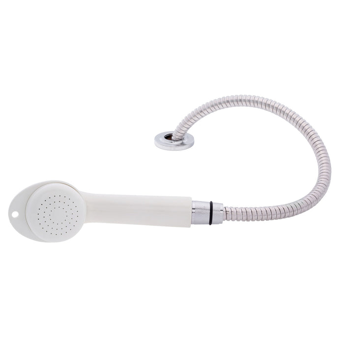 Ambassador Marine 134-0052-WH Deck-Mount Sprayer- Large Warm White Sprayer, 6' Stainless Steel Hose, Low Profile Holder