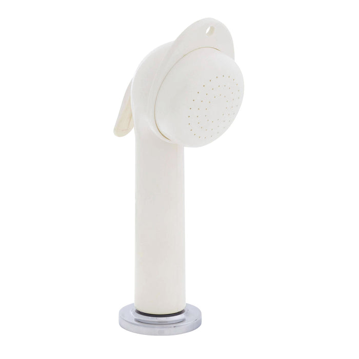 Ambassador Marine 134-0053-WH Deck-Mount Sprayer- Large Warm White Sprayer, 10' White Rubber Hose, Low Profile Holder
