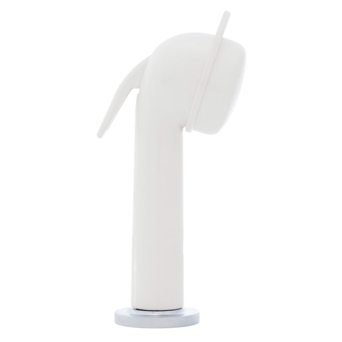 Ambassador Marine 134-0053-WH Deck-Mount Sprayer- Large Warm White Sprayer, 10' White Rubber Hose, Low Profile Holder