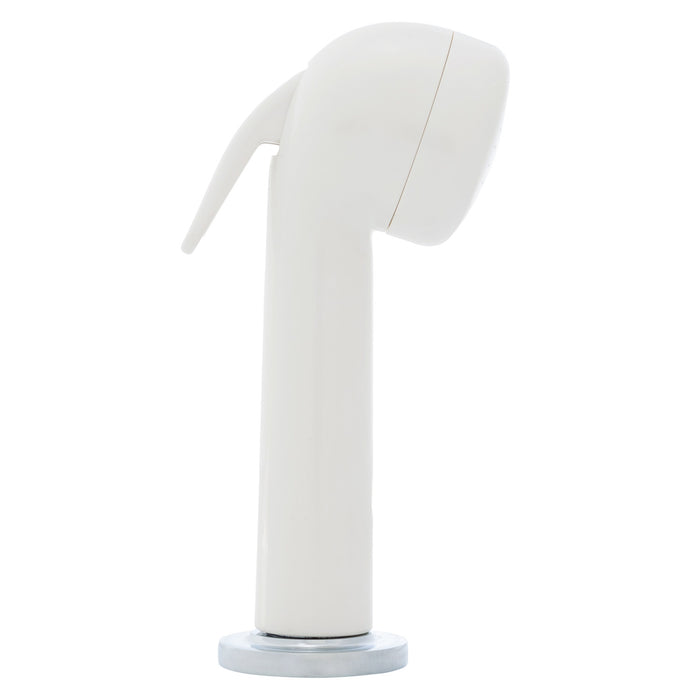Ambassador Marine 134-0055-WH Deck-Mount Sprayer- Large Warm White Sprayer (No Hook), 6' Stainless Steel Hose, Low Profile Holder