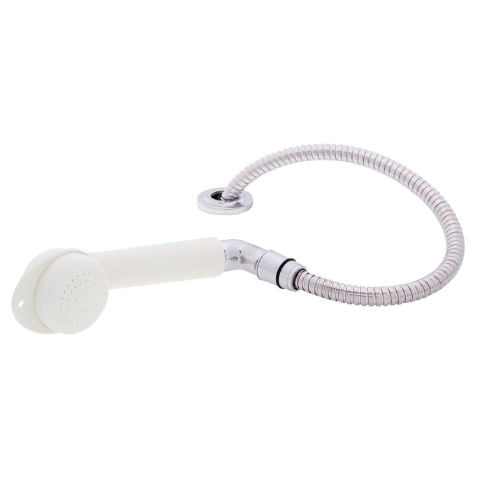 Ambassador Marine 134-0057-WH-R Deck-Mount Sprayer- Large Warm White Sprayer w/Elbow, 6' Stainless Steel Hose, Low Profile Holder
