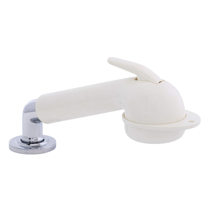 Ambassador Marine 134-0058-WH-R Deck-Mount Sprayer- Large Warm White Sprayer w/Elbow, 10' White Rubber Hose, Low Profile Holder