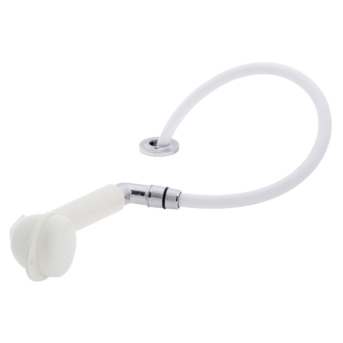 Ambassador Marine 134-0058-WH-R Deck-Mount Sprayer- Large Warm White Sprayer w/Elbow, 10' White Rubber Hose, Low Profile Holder