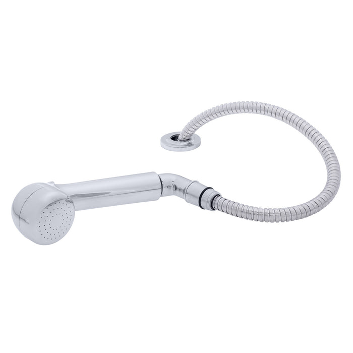 Ambassador Marine 134-0060-CP-R Deck-Mount Sprayer- Large Chrome Sprayer (No Hook), w/Elbow, 6' Stainless Steel Hose, Low Profile Holder