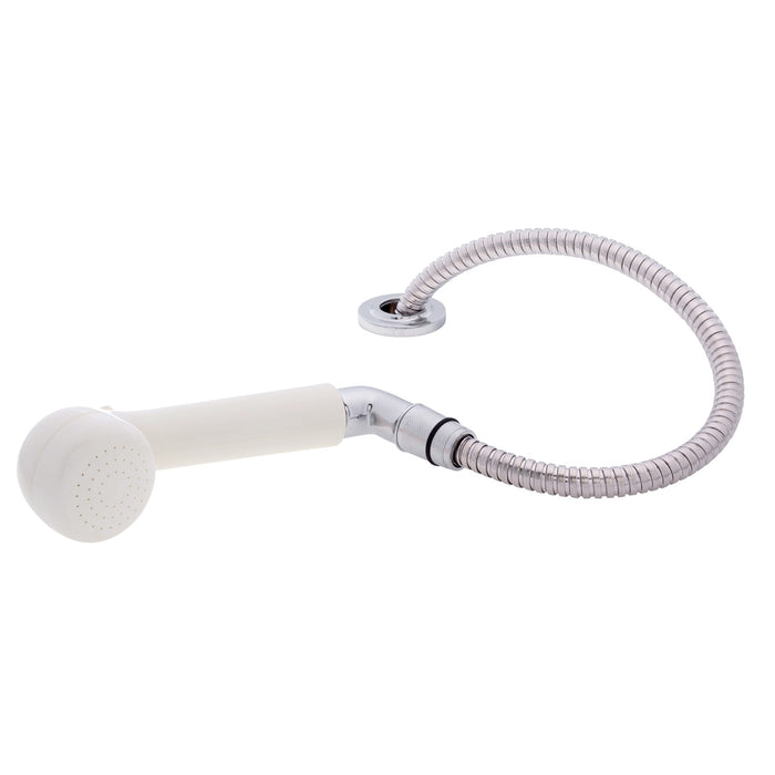 Ambassador Marine 134-0060-WH-R Deck-Mount Sprayer- Large Warm White Sprayer (No Hook), w/Elbow, 6' Stainless Steel Hose, Low Profile Holder