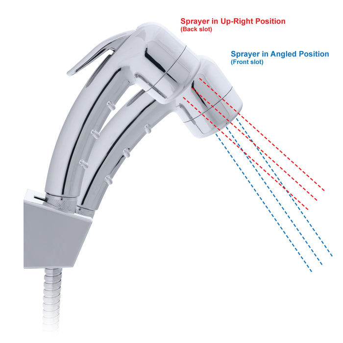 Ambassador Marine 134-0207-CP Trinidad- 2H External Shower Mixer (Small Chrome Sprayer, 6' Stainless Steel Hose) (Chrome)