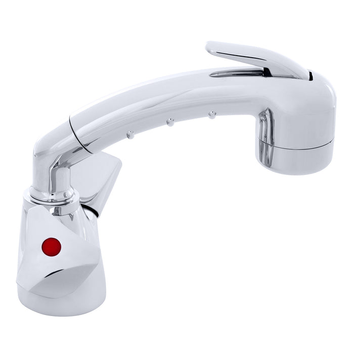 Ambassador Marine 134-0213-CP Trinidad- Head/Shower Combo Faucet (Small Chrome Sprayer (No Hook), 6' Black Rubber Hose) (Chrome)