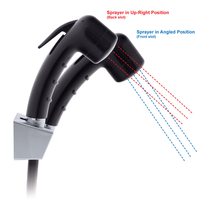 Ambassador Marine 134-0214-CK Trinidad- 2H External Shower Mixer (Small Black Sprayer, 6' Black Rubber Hose) (Chrome/Black)