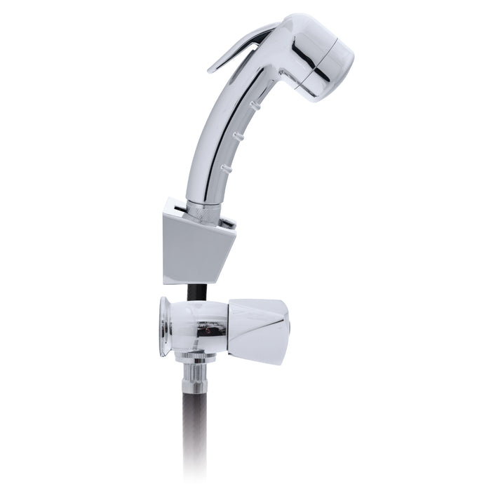 Ambassador Marine 134-0214-CP Trinidad- 2H External Shower Mixer (Small Chrome Sprayer, 6' Black Rubber Hose) (Chrome)