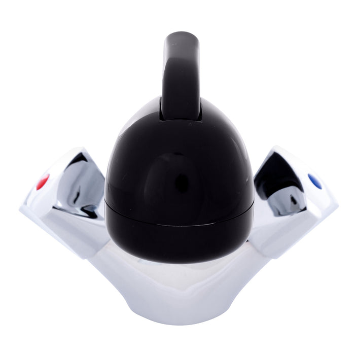 Ambassador Marine 134-0215-CK Trinidad- Head/Shower Combo Faucet (Large Black Sprayer (No Hook), 6' Black Rubber Hose) (Chrome/Black)