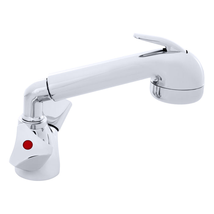 Ambassador Marine 134-0215-CP Trinidad- Head/Shower Combo Faucet (Large Chrome Sprayer (No Hook), 6' Black Rubber Hose) (Chrome)