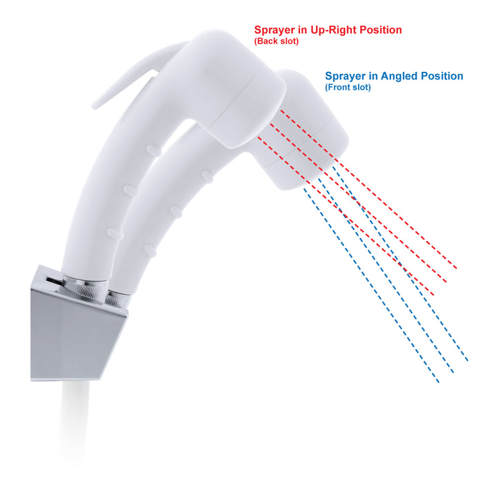 Ambassador Marine 134-0217-CA Trinidad- 2H External Shower Mixer (Small Arctic White Sprayer, 10' White Rubber Hose) (Chrome/Arctic White)