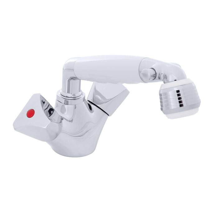 Ambassador Marine 134-0224-CA Trinidad- Head/Shower Combo Faucet (Classic Arctic White Sprayer, 6' Stainless Steel Hose) (Chrome/Arctic White)