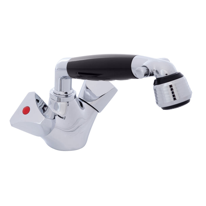 Ambassador Marine 134-0224-CK Trinidad- Head/Shower Combo Faucet (Classic Black Sprayer, 6' Stainless Steel Hose) (Chrome/Black)