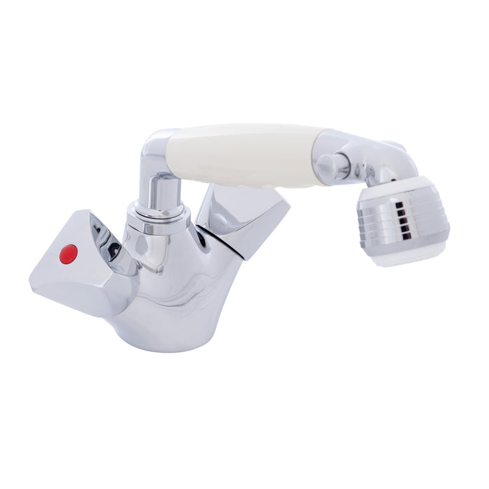 Ambassador Marine 134-0224-CW Trinidad- Head/Shower Combo Faucet (Classic Warm White Sprayer, 6' Stainless Steel Hose) (Chrome/Warm White)