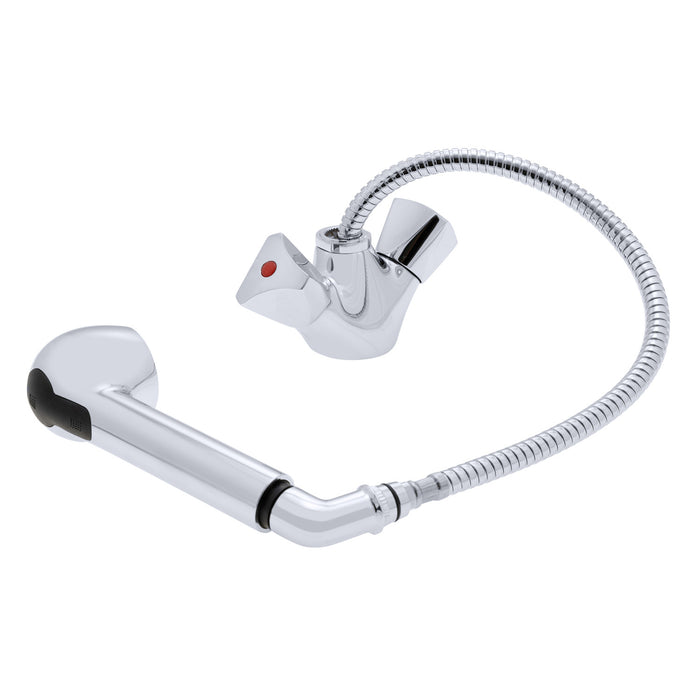 Ambassador Marine 134-0228-CP Trinidad- Head/Shower Combo Faucet (Pull-Out Kitchen Sprayer, 6' Stainless Steel Hose) (Chrome)