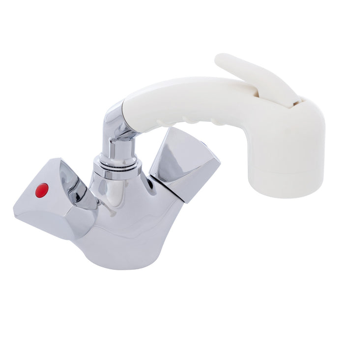 Ambassador Marine 134-0265-CW Trinidad- Head/Shower Combo Faucet (Small Warm White Sprayer (No Hook), 6' Stainless Steel Hose) (Chrome/Warm White)